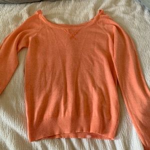 pink/coral sweater